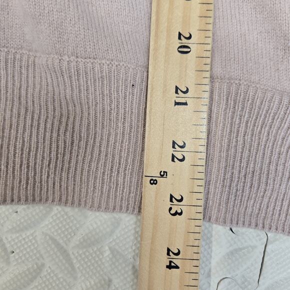 360 Cashmere Wrap Sweater Womens Large Light Pink V-Neck Surplice Balletcore - Picture 8 of 9